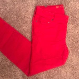 Lauren Conrad red skinny jeans